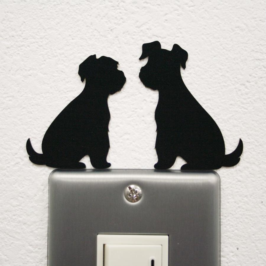 犬 ウォールステッカー Dog Li Fe ドッグライフ ミニチュアシュナウザー 仲良し スイッチ ステッカー Ws Dog s Toyo Labo 通販 Yahoo ショッピング