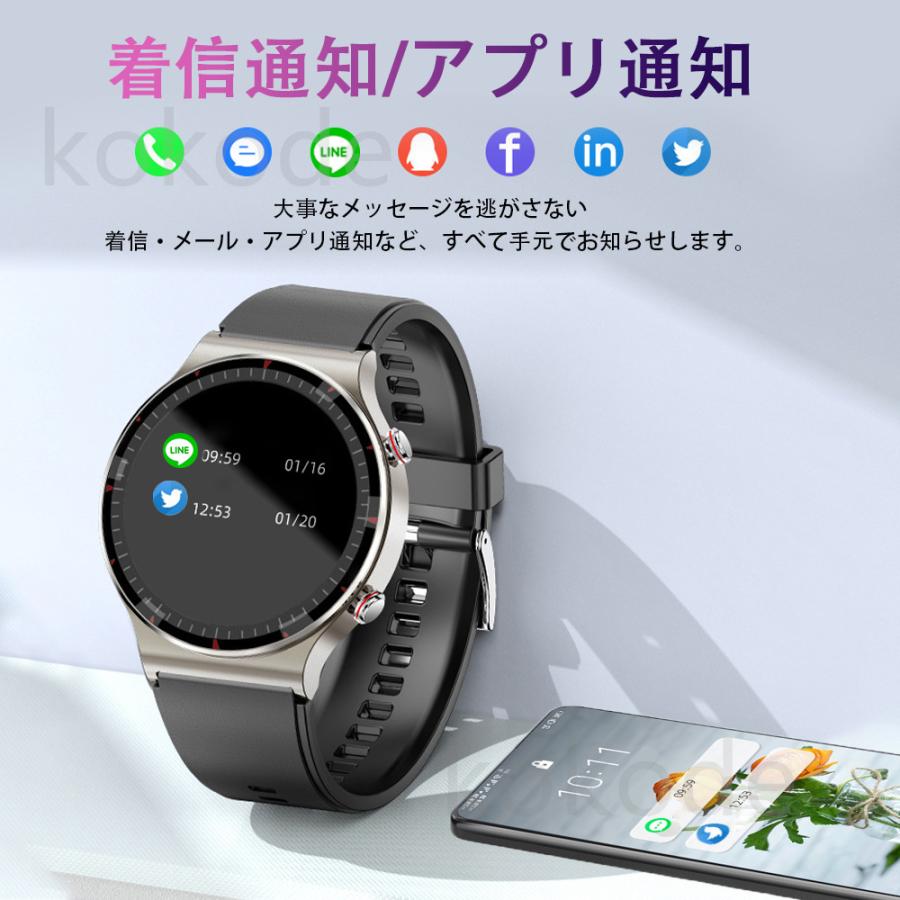 即納 スマートウォッチ 医療レベル自動多機能測定 日本製センサー 音楽 皮膚温 心拍数 血中酸素 着信通知 歩数計 睡眠 iphone android 正規品 ギフト｜toyomotoshoten｜12