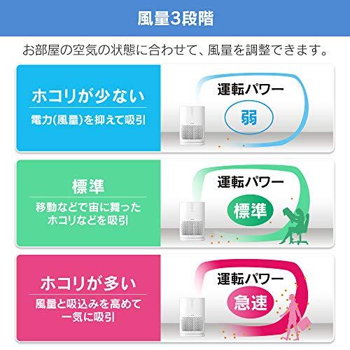 アイリスオーヤマ 空気清浄機 10畳 脱臭 ホコリ 花粉 集じん 小型 静音 おやすみモード インテリア ナイトライト付 IAP-A25-W｜toyooka-shokai｜06