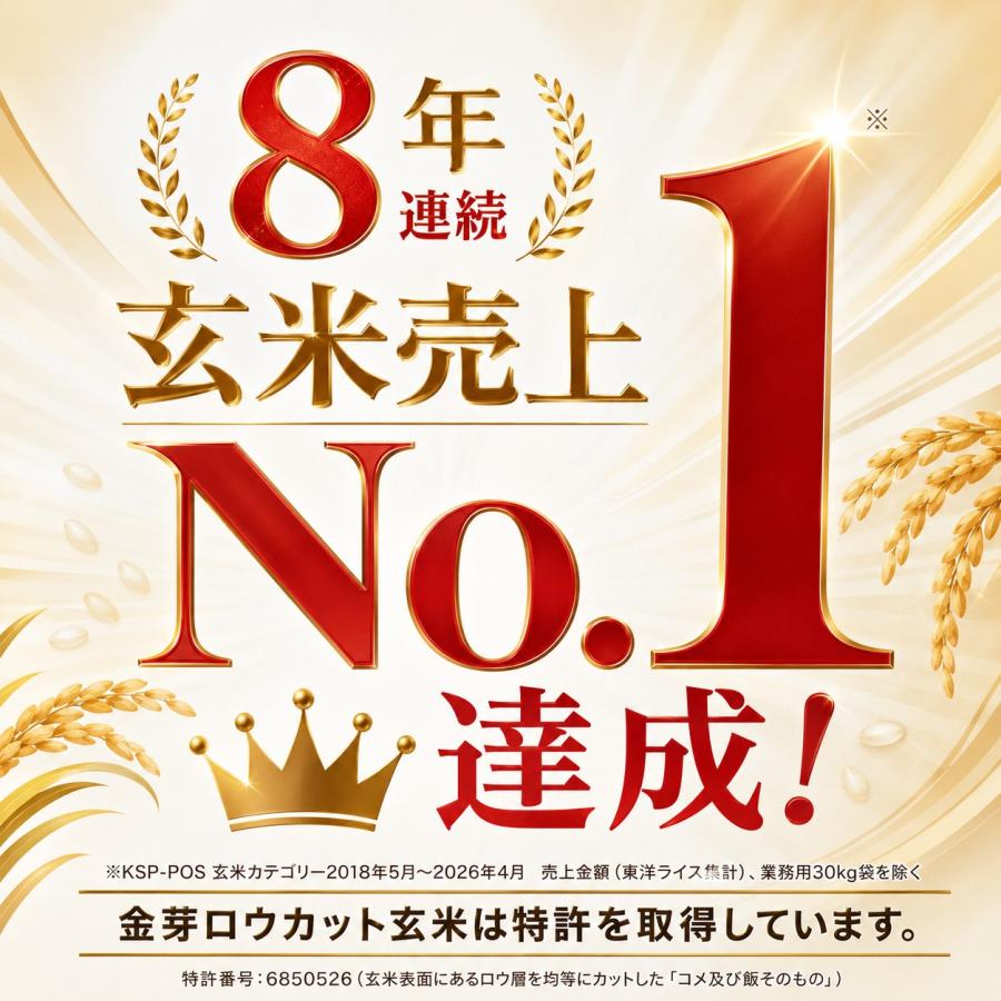 金芽ロウカット玄米 公式ストア【無洗米】金芽ロウカット玄米8kg (2kg