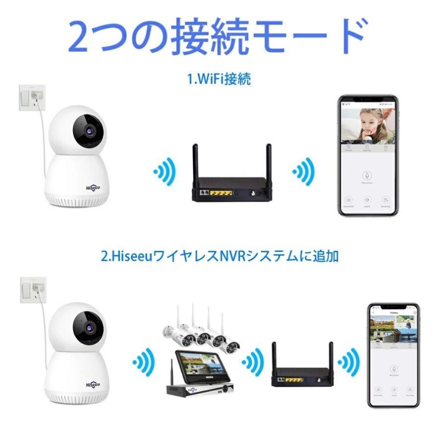 Hiseeu 見守りカメラ ベビーモニター ペットカメラ 300万画素