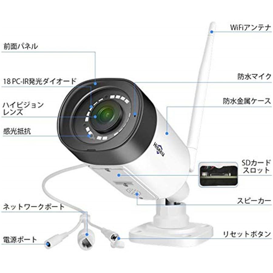 増設用 防犯カメラ 屋外 家庭用 ワイヤレス wifi 300万画素 監視カメラ｜toyoryohin｜08