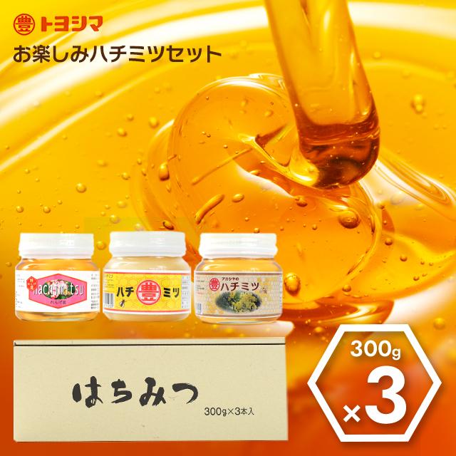 お楽しみハチミツ 3本セット お得用 包装 日本製 はちみつ ハチミツ