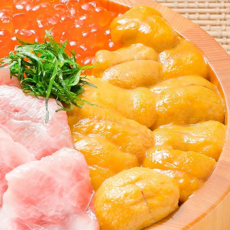 お中元 豊洲の海鮮丼セット 極み 約3〜4人前 本マグロ大トロ特盛り