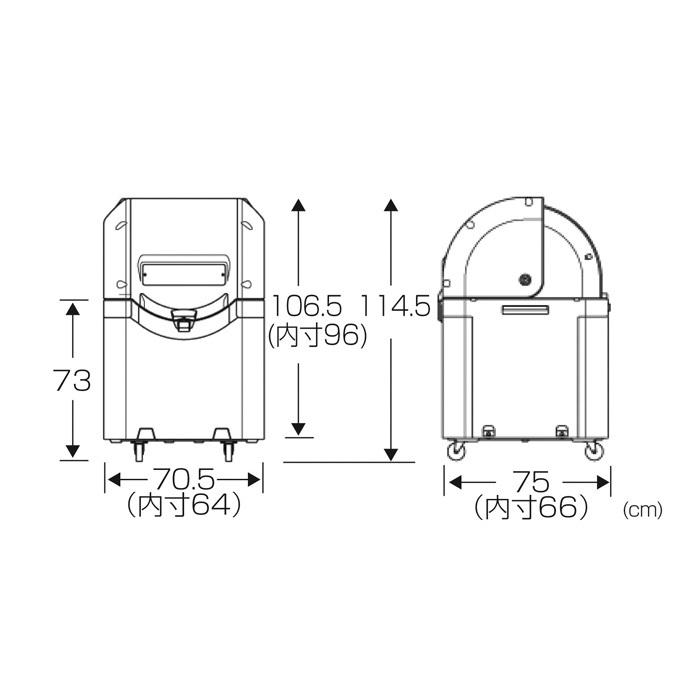 リッチェル ワイドペールST 350 キャスター付 ゴミステーション ゴミ箱 【メーカー直送/代引不可】｜toyotsu-alllife｜03