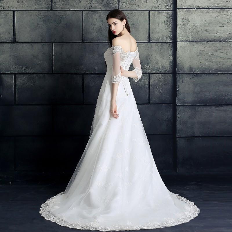 ウェディングドレス 長袖 aラインドレス 結婚式 安い ウエディング