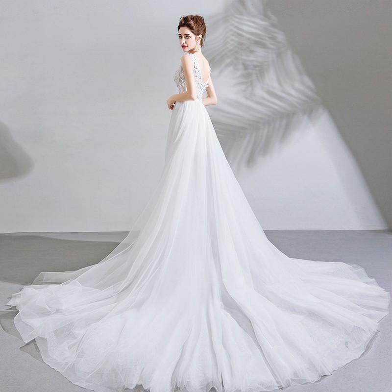 花嫁 ウェディングドレス 白 二次会 Aライン 海外挙式 大きいサイズ 