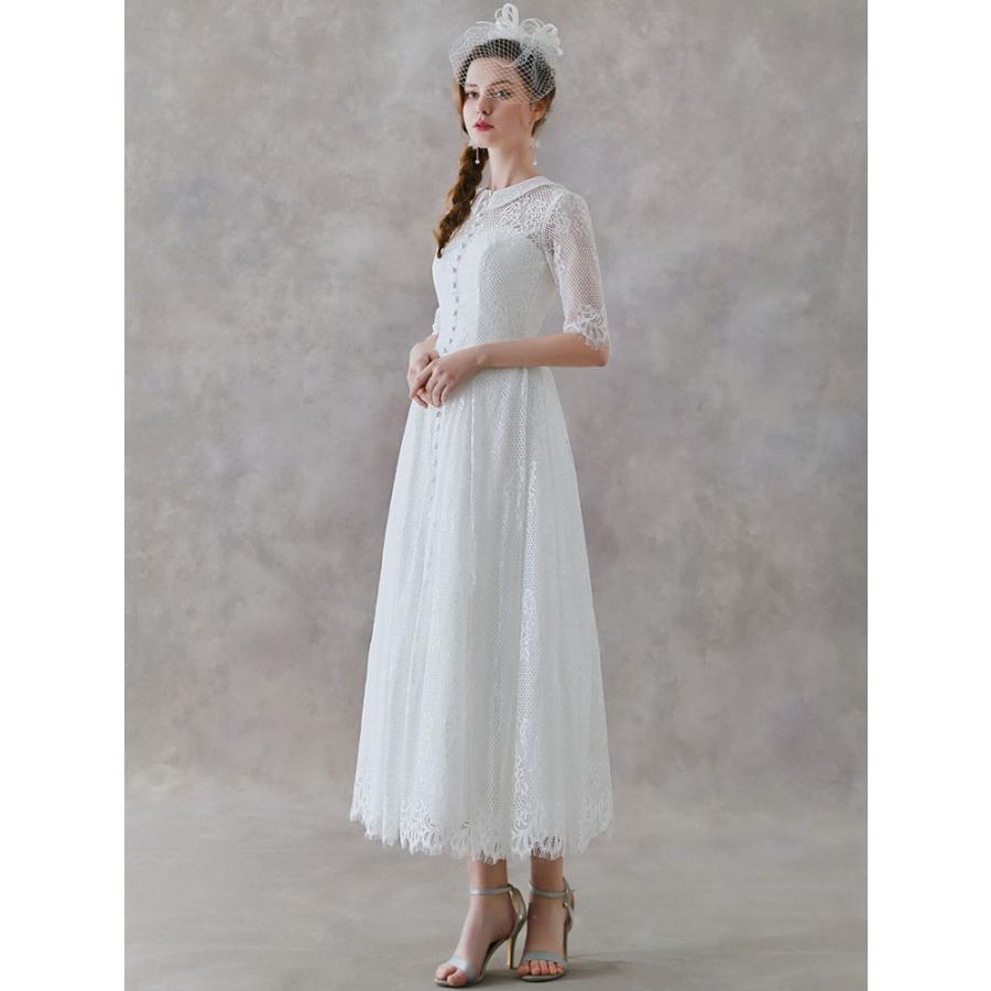 ウェディングドレス 袖あり 大きいサイズ 二次会 白 花嫁 Aライン 海外 