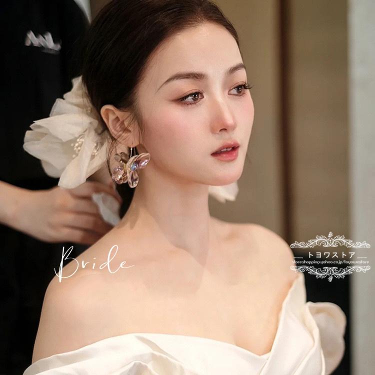 ウェディングヘッドドレス 手作り 花嫁 髪飾り ヘッドドレス 結婚式 フラワー  ヘアアクセサリー 花 髪飾り 成人式 二次会 教会挙式 プライダル小物｜toyowastore｜02