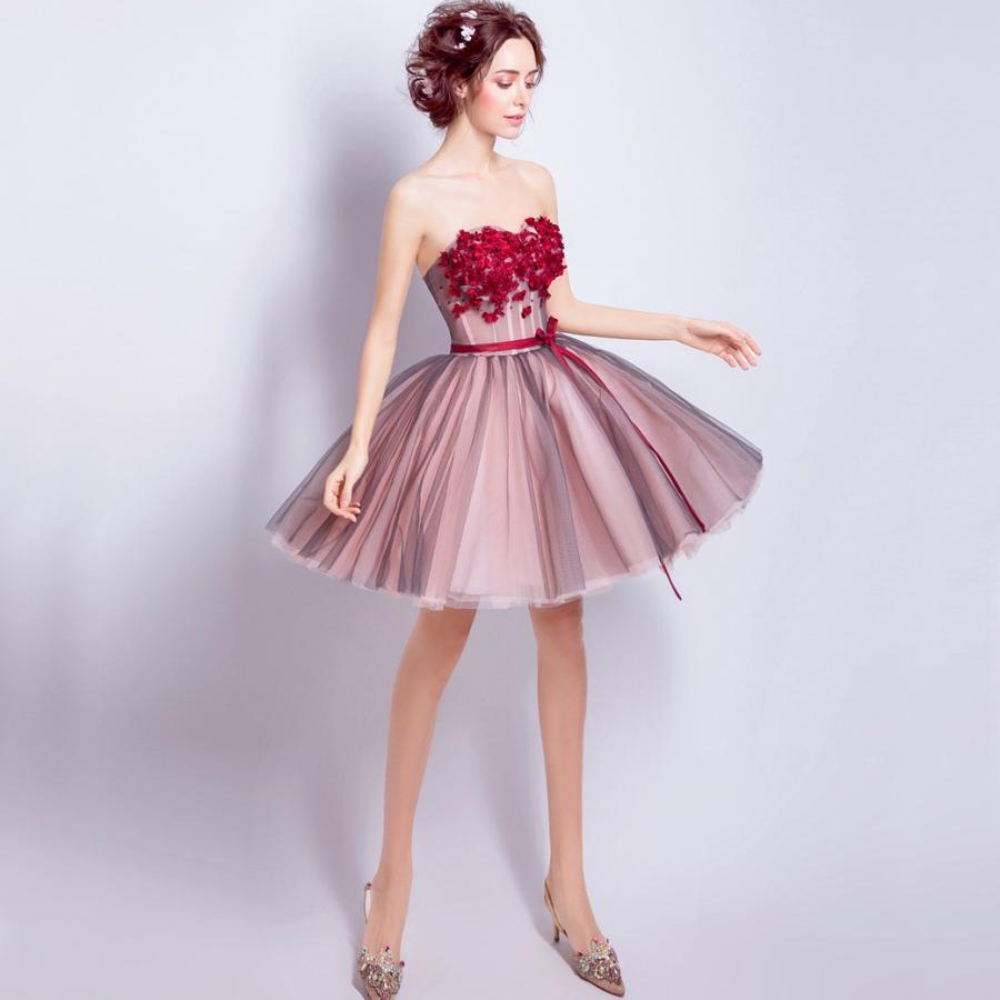 ミニドレス 花嫁 プロムドレス 安い パーティードレス 二次会 コンサート 結婚式 カラーミニドレス 演奏会 ウェディングドレス カクテルドレス サッシュリボン Csmnq7 トヨワストア 通販 Yahoo ショッピング