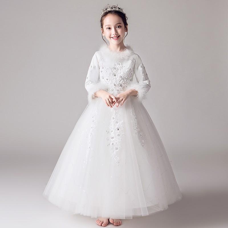 子供ドレス 冬 ピアノ発表会 ロング 結婚式 ワンピース 袖あり フォーマル 格安 フラワーガール パーティー 七五三 入学式 演奏会 Etlf084 トヨワストア 通販 Yahoo ショッピング
