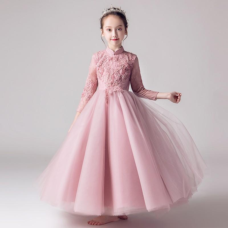 子供ドレス ピアノ発表会 ロング 結婚式 ワンピース 袖あり 冬 フォーマル 格安 フラワーガール パーティー 七五三 入学式 演奏会 Etlf096 トヨワストア 通販 Yahoo ショッピング