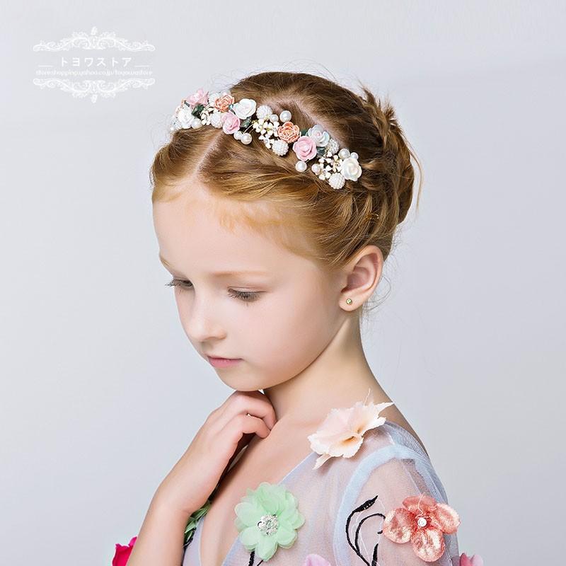 子供 ティアラ ヘッドドレス 髪飾り キッズ カチューシャ パール 安い ヘアアクセサリー ピアノ発表会 フラワーガール パーティー ジュエリー Etts005 トヨワストア 通販 Yahoo ショッピング