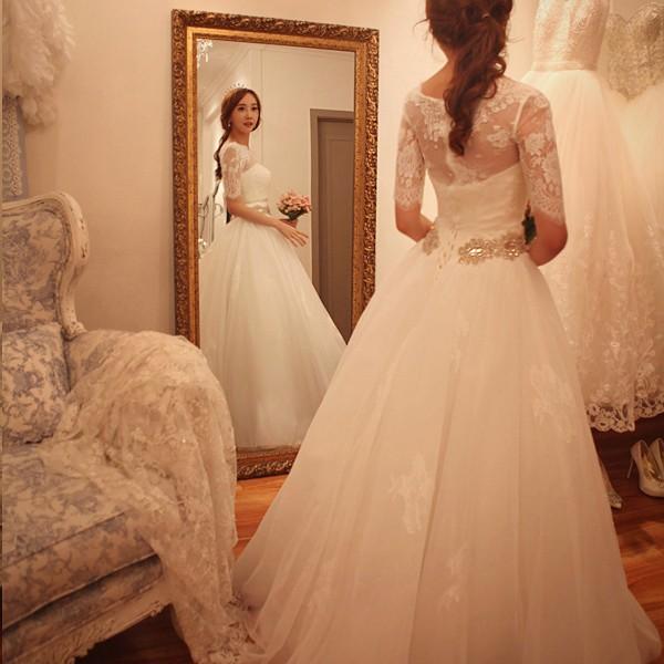ウエディングドレス 袖付き 二次会 ウェディングドレス サッシュベルト 結婚式 安い プリンセスライン 花嫁 ブライダル 披露宴 ロングドレス 大きいサイズ Gzppq066 トヨワストア 通販 Yahoo ショッピング