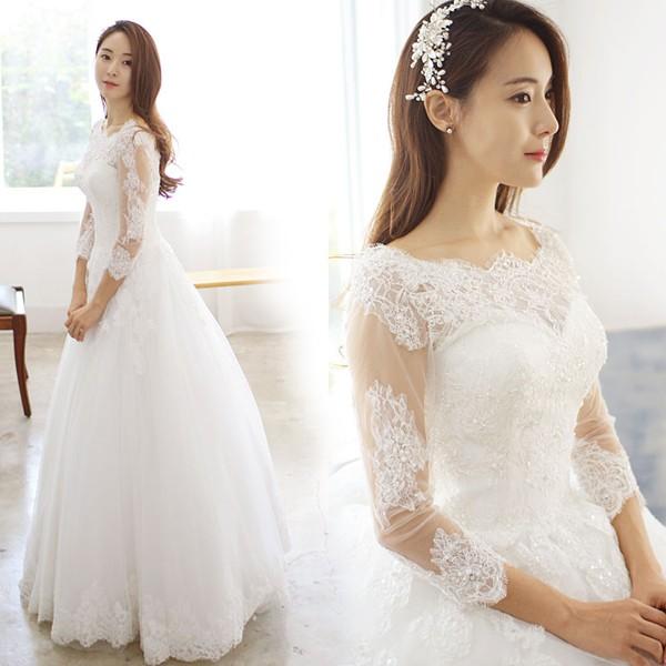 ウエディングドレス 長袖 二次会 ウェディングドレス 秋冬 安い プリンセスライン Aライン 花嫁 プリンセス 結婚式 披露宴 ロングドレス ブライダル Wedding Gzppq071 トヨワストア 通販 Yahoo ショッピング