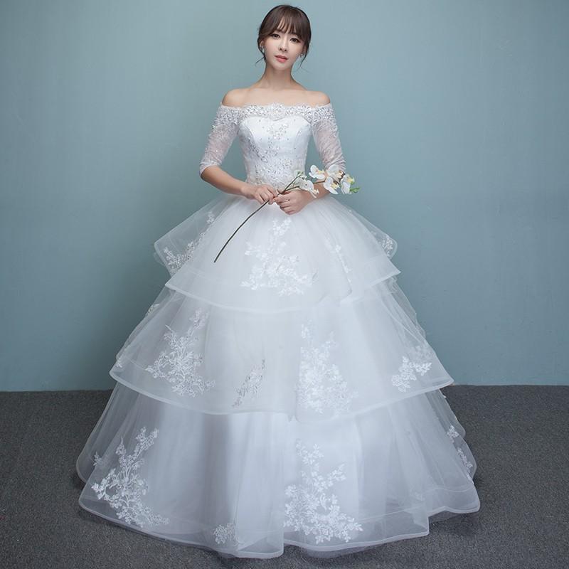 ウエディングドレス 安い 二次会 ウェディングドレス 結婚式 エンパイア 花嫁 プリンセス 披露宴 ロングドレス ブライダル 長袖 シンプルドレス Wedding Dress Gzppq224 トヨワストア 通販 Yahoo ショッピング