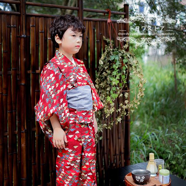 子供浴衣 キッズ浴衣 和装 和服 浴衣 帯 男の子 子供 キッズ かわいい おしゃれ 夏祭り お祭り おまつり 花火大会 七五三 プレゼント 送料無料 Hf028 トヨワストア 通販 Yahoo ショッピング