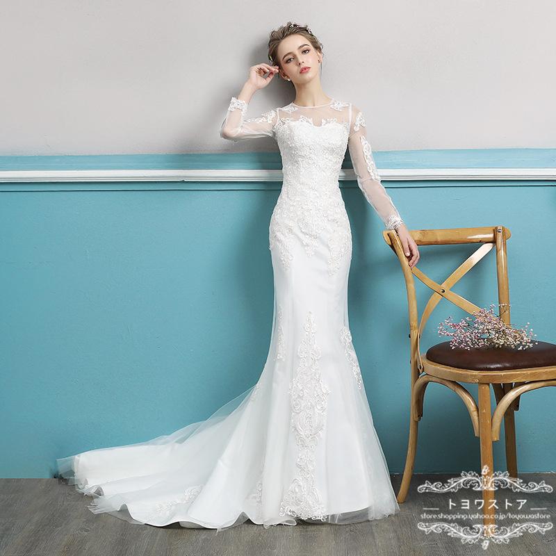 結婚式ウエディング前撮りマーメイドドレス韓国風