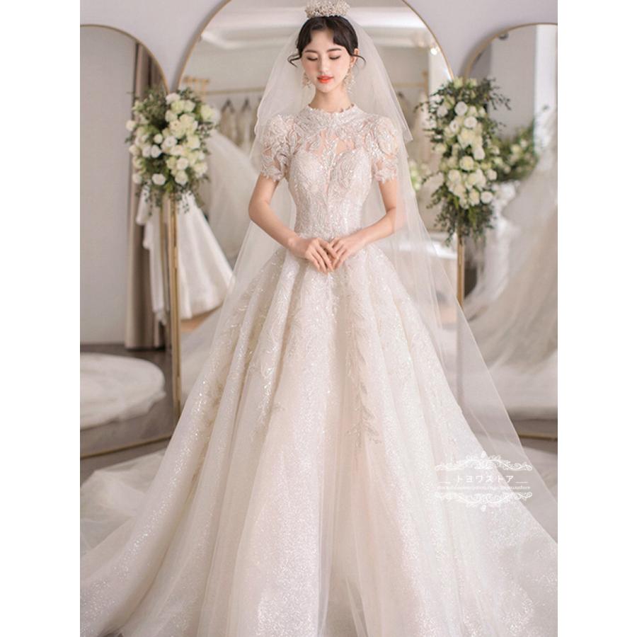 ウェディングドレス パーティードレス 披露宴 結婚式 花嫁 韓国0
