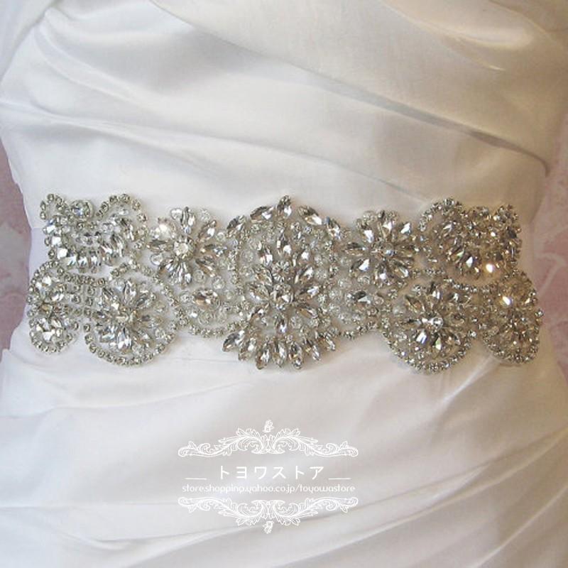 サッシュベルト ウェディング サッシュベルト ウエディング 結婚式 ブライダルサッシュベルト ビジュー サッシュベルト 手作り リボン クリスタル Hsyd008 トヨワストア 通販 Yahoo ショッピング