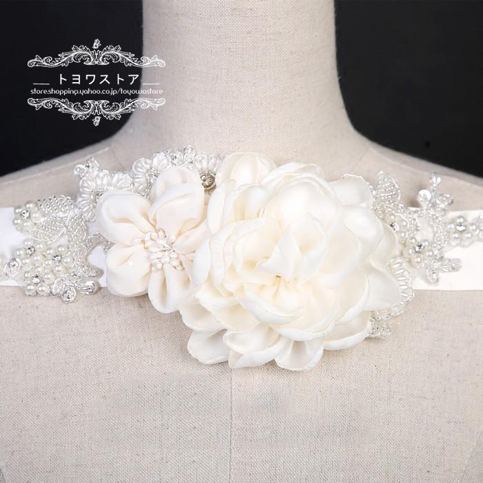 サッシュベルト ウェディング 安い サッシュベルト ウエディング 結婚式 ブライダルサッシュベルト 手作り サッシュベルト リボン Vera Wang サッシュベルト 花 Hsyd075 トヨワストア 通販 Yahoo ショッピング