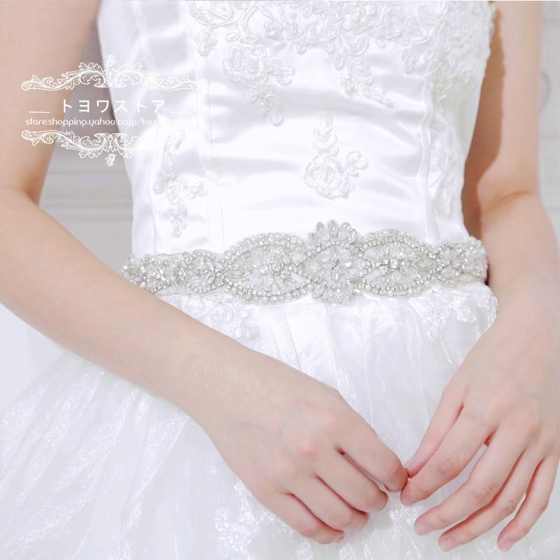 サッシュベルト ウェディング 手作り サッシュベルト ウエディング 結婚式 ビジュー ブライダル サッシュベルト リボン ウェディングドレス 安い クリスタル Hsyd084 トヨワストア 通販 Yahoo ショッピング
