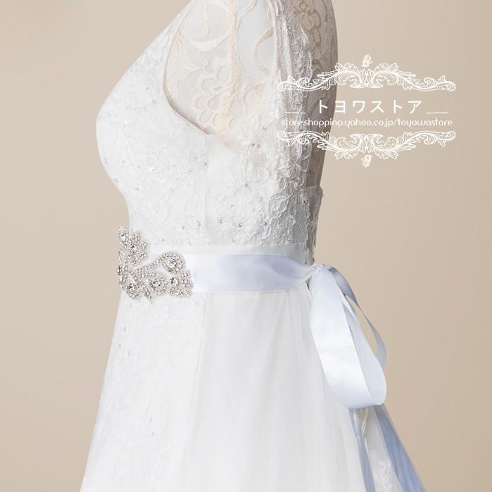 サッシュベルト ウェディング 手作り サッシュベルト ウエディング 結婚式 ビジュー ブライダル サッシュベルト リボン ウェディングドレス 安い クリスタル｜toyowastore｜02