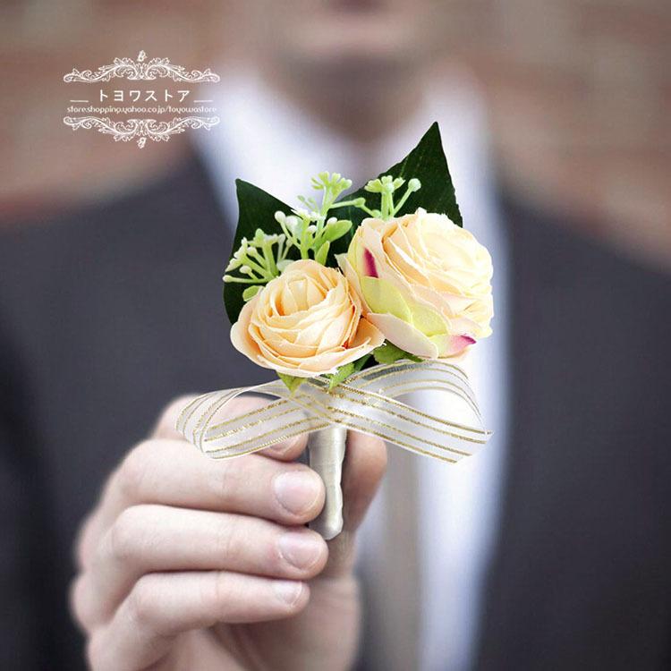 264円 通販 ウェディングブートニア リストブーケ 成人式 結婚式 コサージュ ブーケ 花嫁 披露宴 式典 前撮り 造花 ブライダルブーケ 手作り 卒業式 二次会