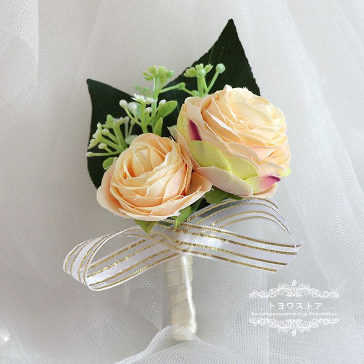 264円 通販 ウェディングブートニア リストブーケ 成人式 結婚式 コサージュ ブーケ 花嫁 披露宴 式典 前撮り 造花 ブライダルブーケ 手作り 卒業式 二次会