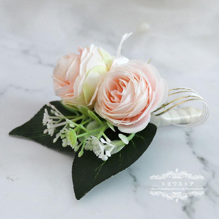 264円 通販 ウェディングブートニア リストブーケ 成人式 結婚式 コサージュ ブーケ 花嫁 披露宴 式典 前撮り 造花 ブライダルブーケ 手作り 卒業式 二次会