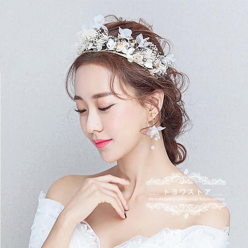 ウエディング カチューシャ ヘッドドレス 髪飾り ウェディング ブライダル ティアラ 花嫁