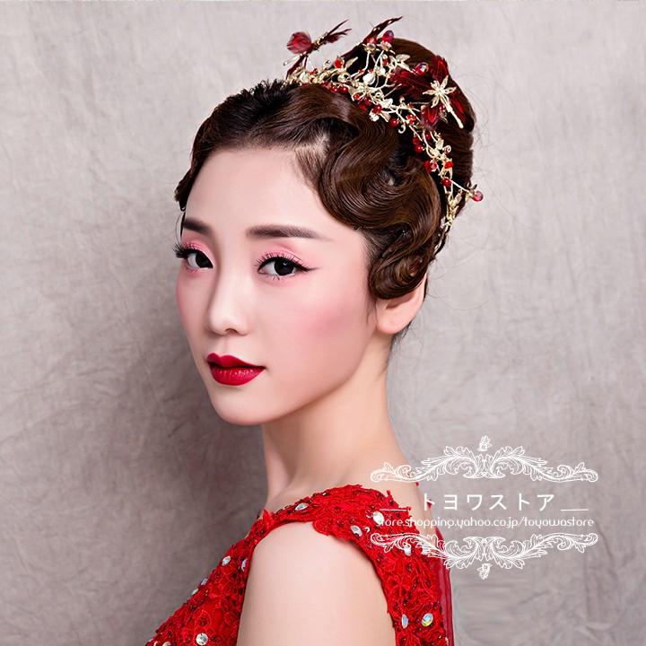 ウェディング ティアラ 赤 クラウン 格安 ヘッドドレス ブライダル 髪飾り パーティー 二次会 花嫁 結婚式 ヘアアクセサリー 発表会 hgts050 トヨワストア 通販 Yahoo ショッピング
