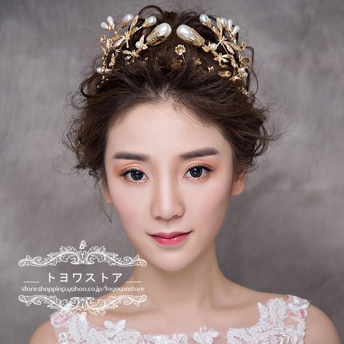 ウェディング ティアラ カチューシャ クラウン 安い ヘッドドレス ブライダル 髪飾り 披露宴 花嫁 結婚式 パーティー 二次会 ヘアアクセサリー hgts075 トヨワストア 通販 Yahoo ショッピング