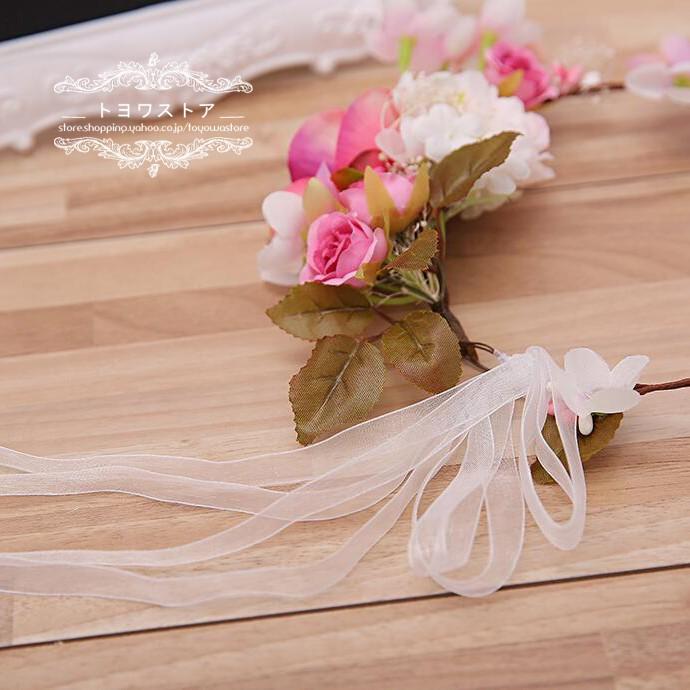 花冠 安い ウェディング 花冠 ヘッドドレス ティアラ 造花 髪飾り 花輪 キッズ 子供用 リゾート 旅行 花嫁 二次会 結婚式 フェス 森ガール ボヘミア 手作り hh032 トヨワストア 通販 Yahoo ショッピング
