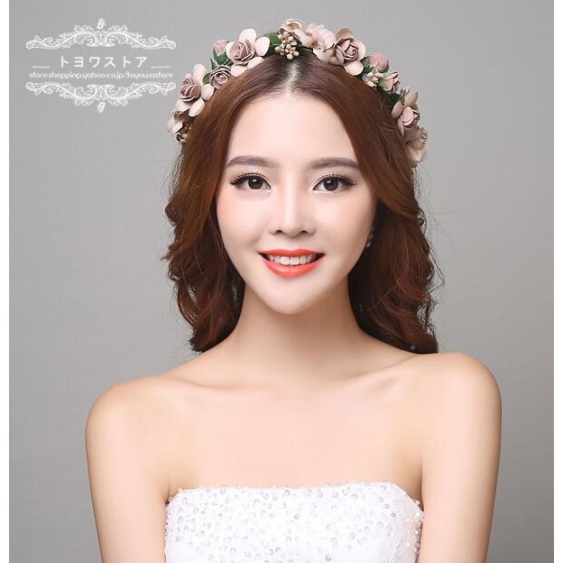 花冠 ウェディング ヘッドドレス 子供花冠 安い ティアラ 花輪 腕輪 リゾート 造花 髪飾り 花嫁 二次会 結婚式 フェス 森ガール ボヘミア 手作り キット hh040 トヨワストア 通販 Yahoo ショッピング