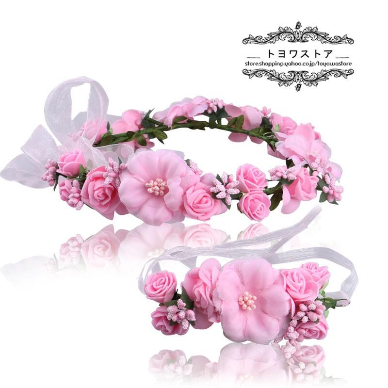 花冠 ウェディング ヘッドドレス 子供花冠 安い ティアラ 花輪 腕輪 リゾート 造花 髪飾り 花嫁 二次会 結婚式 フェス 森ガール ボヘミア 手作り キット hh049 トヨワストア 通販 Yahoo ショッピング