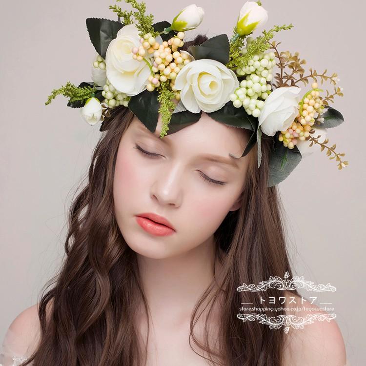 花かんむり 手作り 安い ウェディング 子供花冠 グリーン ヘッドドレス ティアラ 造花 花冠 髪飾り キッズ リゾート 花嫁 二次会 結婚式 ボヘミア hh150 トヨワストア 通販 Yahoo ショッピング