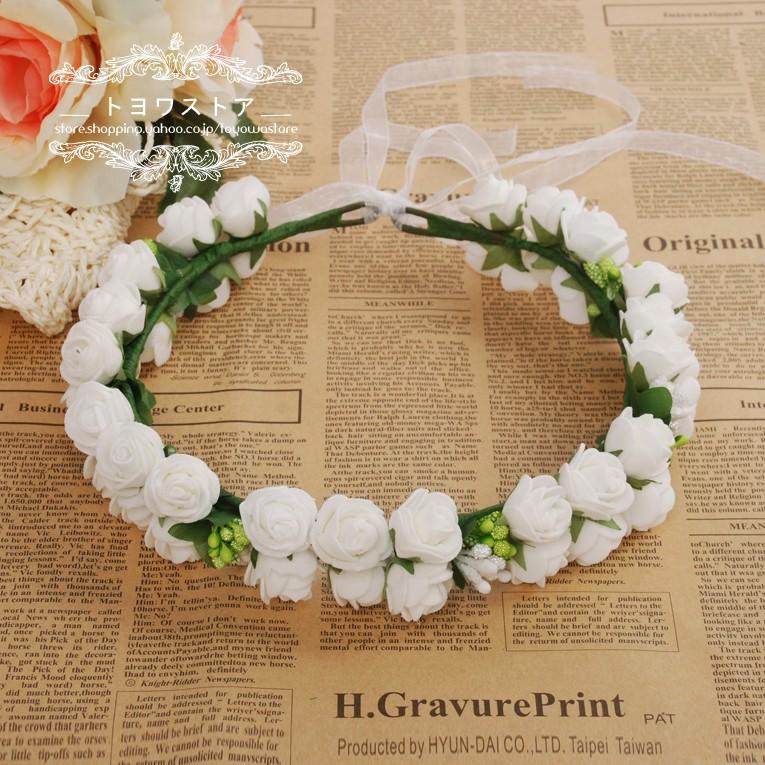 花冠 ウェディング ヘッドドレス 子供花冠 キッズ 安い ティアラ 花輪 腕輪 造花 髪飾り 花嫁 二次会 結婚式 フェス 森ガール ボヘミア 手作り キット hh176 トヨワストア 通販 Yahoo ショッピング