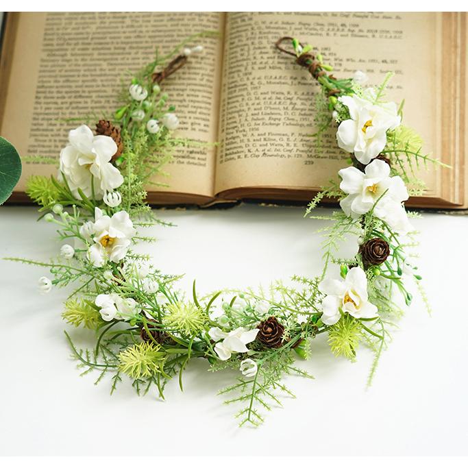 花冠 ウェディング ブライダル 花かんむり 結婚式 花嫁 フラワーガール ナチュラル ヘッドドレス 成人式 安い 髪飾り 造花 hh210 トヨワストア 通販 Yahoo ショッピング