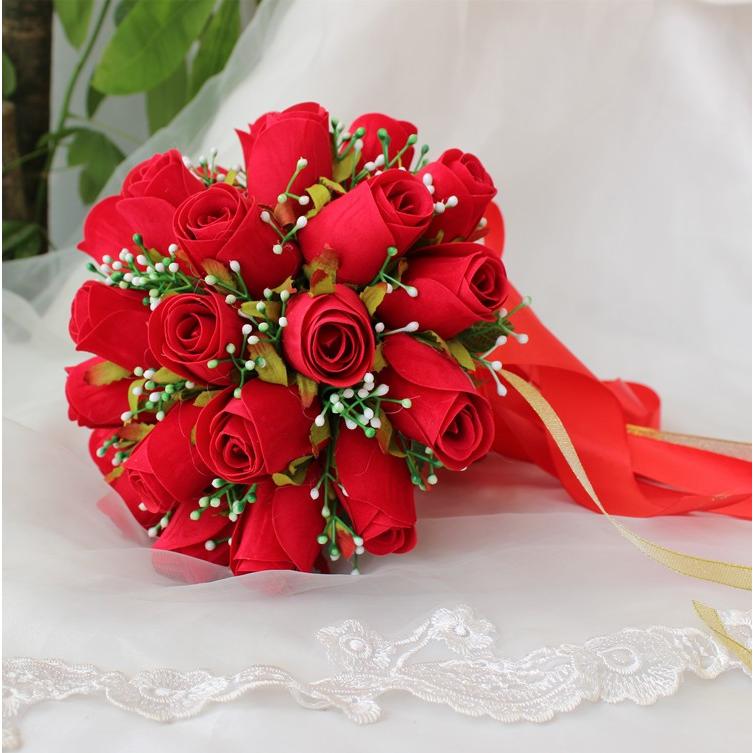 ウエディングブーケ ブートニア 安い 結婚式 ウェディングブーケ 花嫁 ブーケ 赤 アレンジメント 披露宴 ウェディング用 造花 ブライダルブーケ 手作り ph056 トヨワストア 通販 Yahoo ショッピング