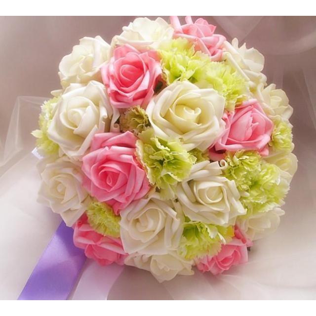 ウエディングブーケ ブートニア 安い 結婚式 ウェディングブーケ 花嫁 アレンジメント 披露宴 ウェディング用 造花 ブライダルブーケ 手作り ph073 トヨワストア 通販 Yahoo ショッピング