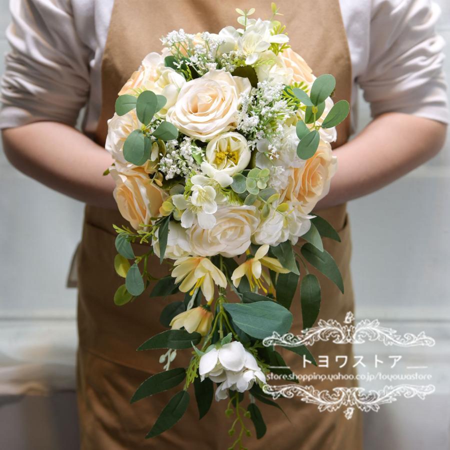 ウエディングブーケ ブートニア 安い 結婚式 ウェディングブーケ 花嫁 ブーケ 披露宴 ウェディング用 造花 ブライダルブーケ 手作り ph2601 トヨワストア 通販 Yahoo ショッピング
