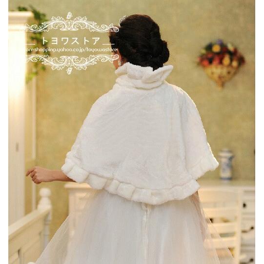 ウエディングショール 安い ブライダルケープ 花嫁 ショールストール 結婚式 肩掛け 二次会 ショール 発表会 ケープ 披露宴 ウエディングケープ 秋冬用|toyowastore|02