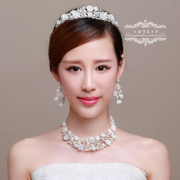 ティアラ クラウン ネックレス ピアス イヤリング セット 結婚式 髪飾り 花嫁 パーティー 披露宴 二次会 ウェディング ヘッドドレス アクセサリー カチューシャ pssjt009 トヨワストア 通販 Yahoo ショッピング