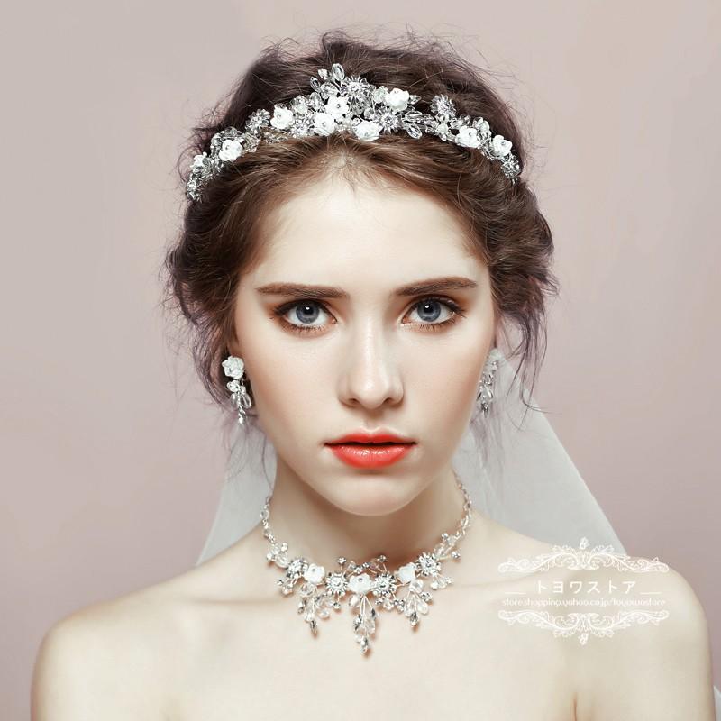 ウエディング ヘッドドレス 安い ティアラ ネックレス ピアス イヤリング 結婚式 髪飾り 花嫁 パーティー 二次会 アクセサリー セット カチューシャ ジュエリー pssjt114 トヨワストア 通販 Yahoo ショッピング