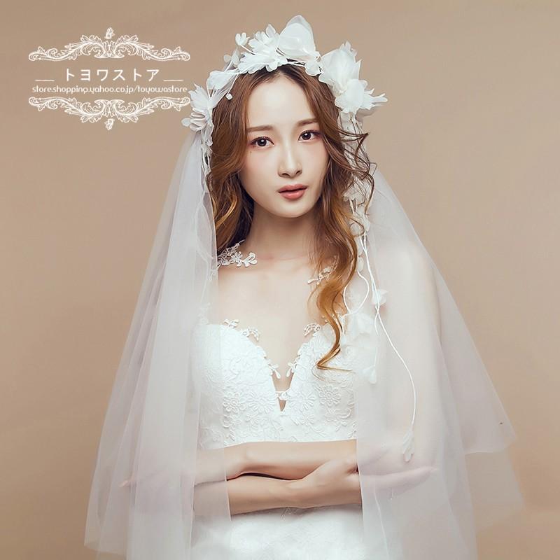 ウエディングベール ショートベール 安い 結婚式ベール 花嫁 フェイスアップ フラワーベール 披露宴 二次会 ブライダルベール オフホワイト チャペル ベール 花冠 ts054 トヨワストア 通販 Yahoo ショッピング