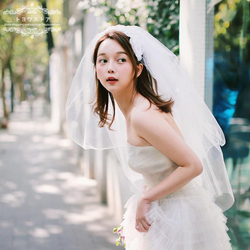 2層式 ウェディングベール 人気 結婚式 ショートベール ソフトチュール ◇【2層式 】ウェディング ショートベール 結婚式 ブライダル ソフトチュール ◇ウェディング ショートベール 結婚式 ブライダル ソフトチュール