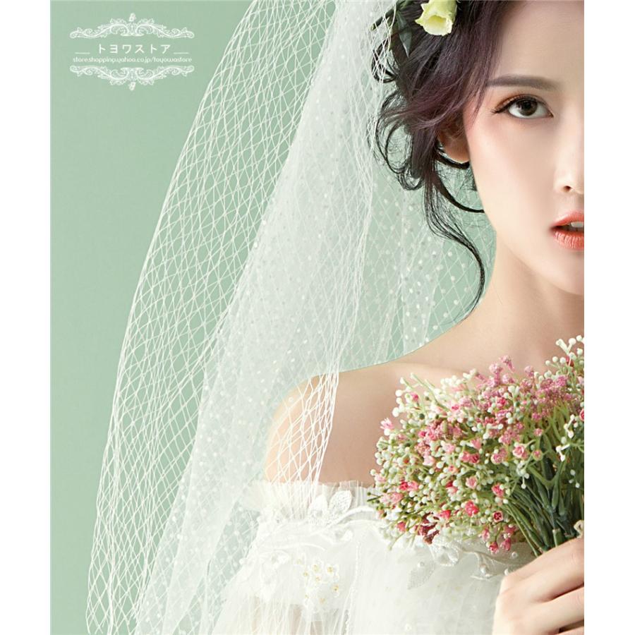 ウェディングベール ミドル オフホワイト 披露宴 結婚式 花嫁 二次会 ビーズ ブライダル マリアベール ts147 トヨワストア 通販 Yahoo ショッピング