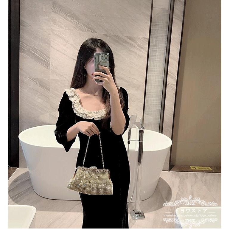お試し価格!】 シルバー パーティーバッグ チェーン付クラッチバッグ 結婚式 二次会 パーティー NOTAG パーティーバッグ レディース クラッチバッグ 結婚式 バッグ ショルダーバッグ 2WAY シルバー ブラック 葉 二次会 披露宴