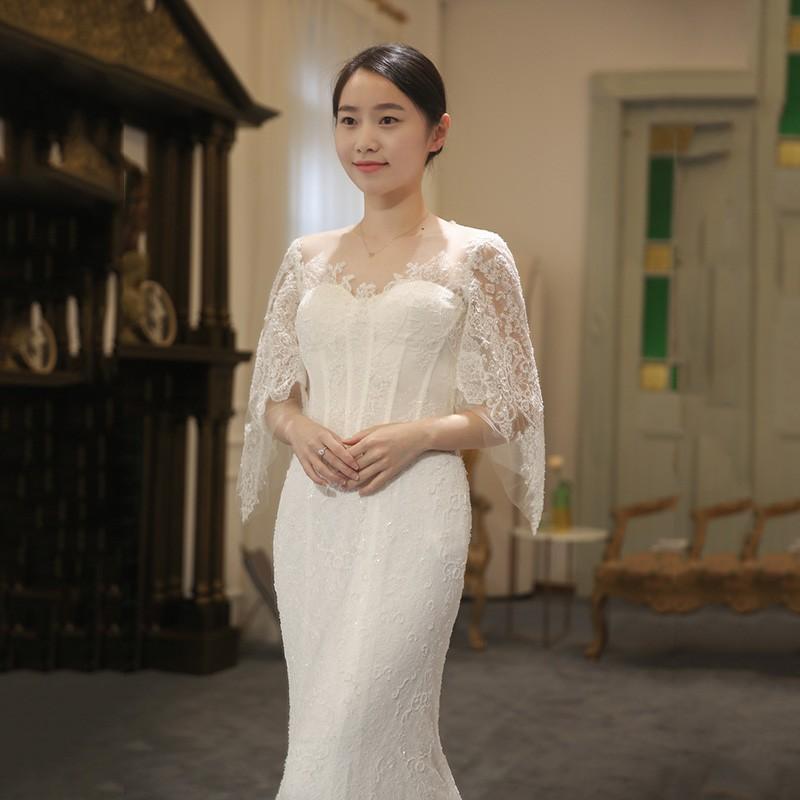 ウェディングドレス マーメイドライン ウエディングドレス ボレロ 花嫁